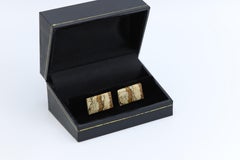 Gemelos de piedra natural Gemelos para hombre Forma rectangular Joyería para hombre