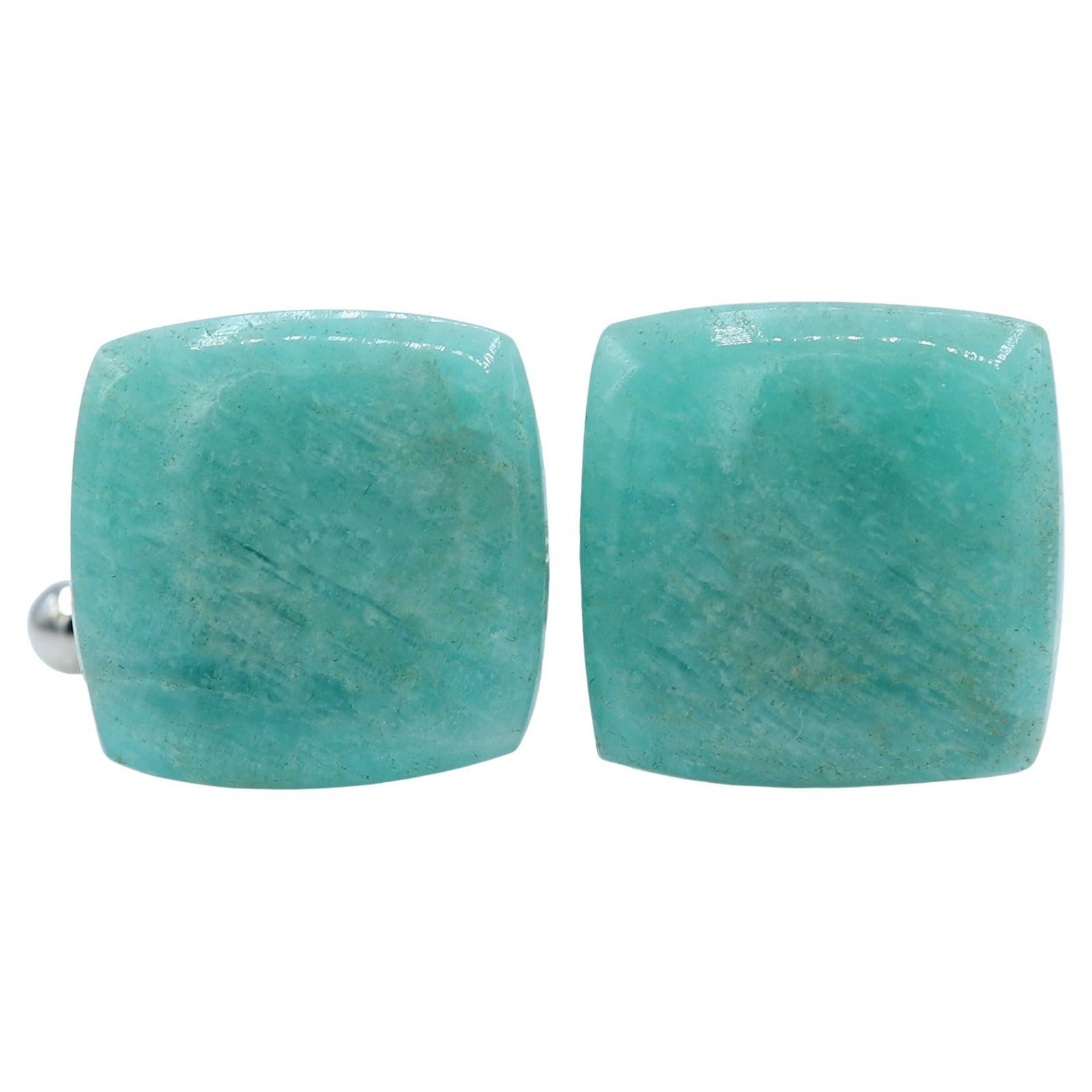 Natural Stone Cufflink Men's Cufflinks Square Shape Natural Stone Men's Jewelry