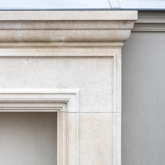 Natural stone fireplace surround