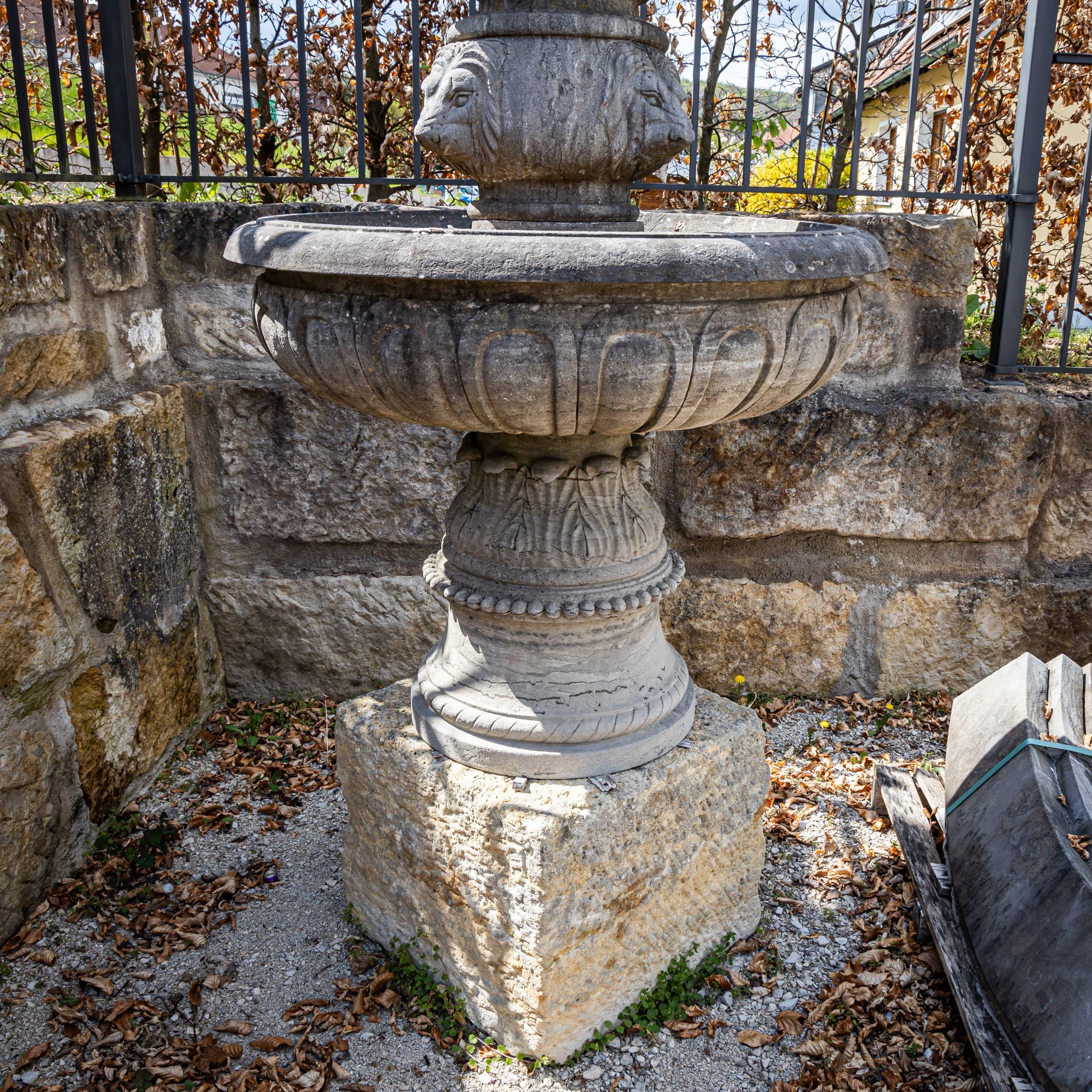 Chinese Natural Stone Hand-carved Fountain Column, 21st Century For Sale