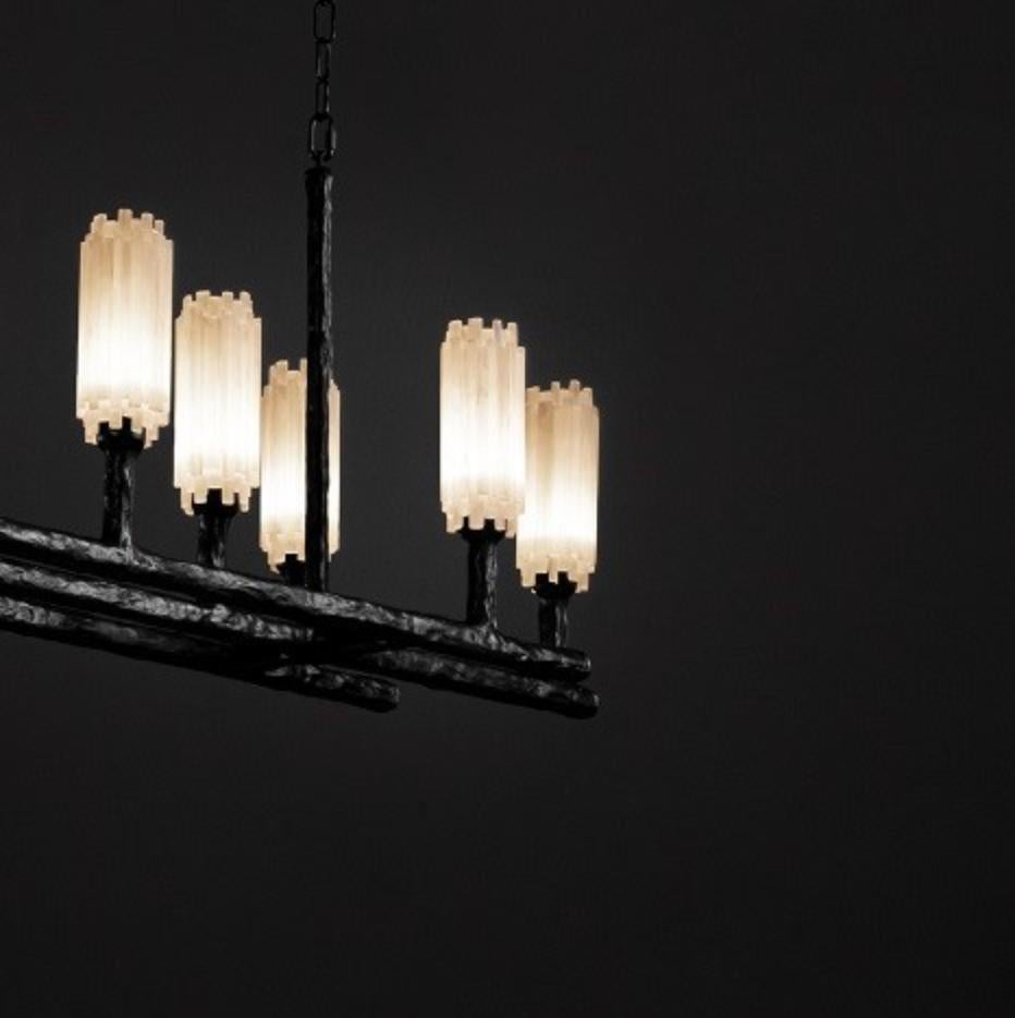 Brasiliano Lampadario in pietra naturale di A. Stone in vendita