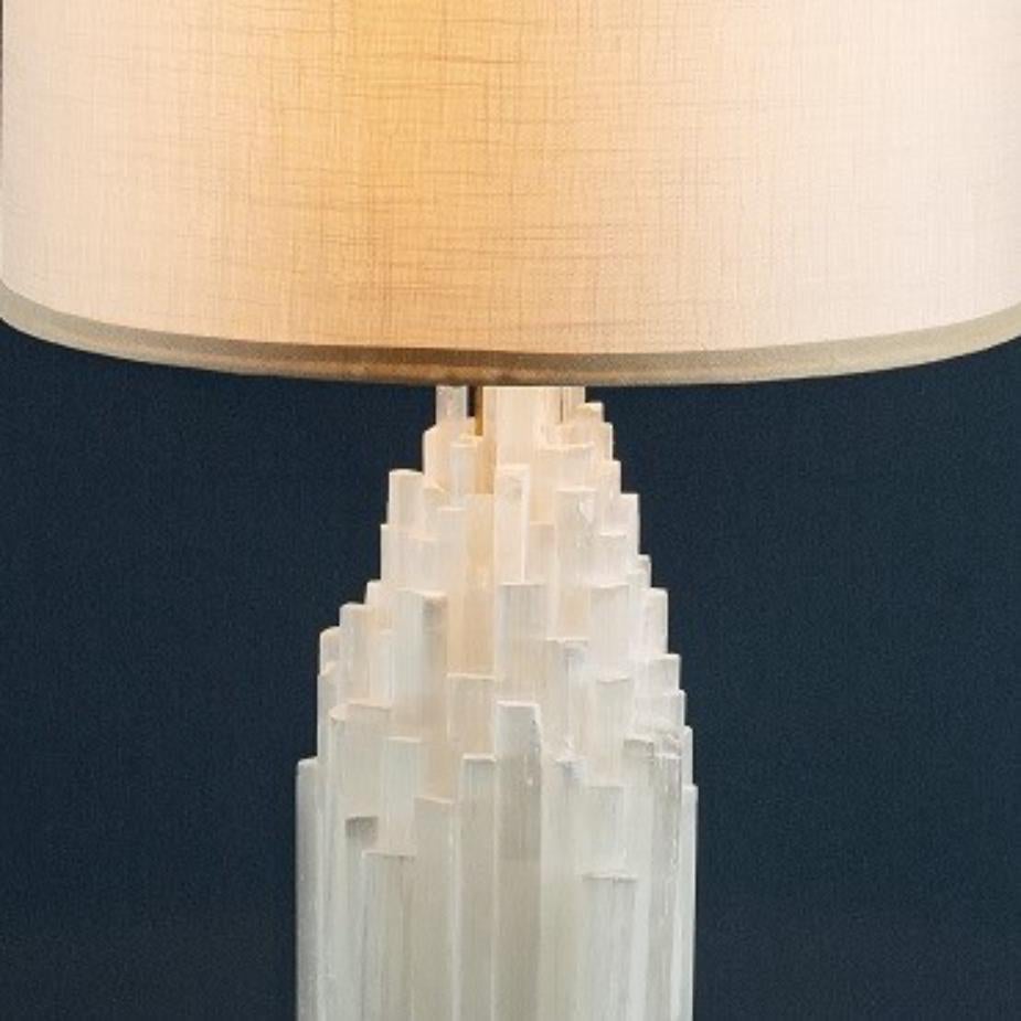 Post-Modern Natural Stone Table Lamp by Aver For Sale