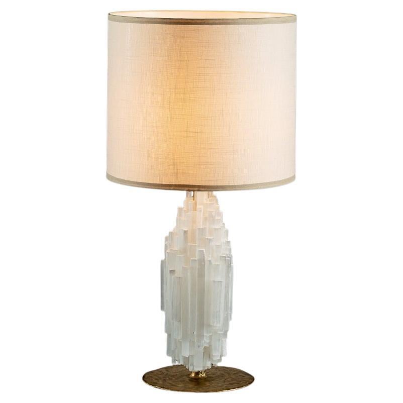 Natural Stone Table Lamp by Aver For Sale