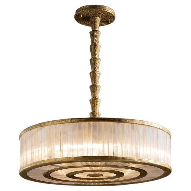 Natural Stone Pendant Lamp I by Aver For Sale