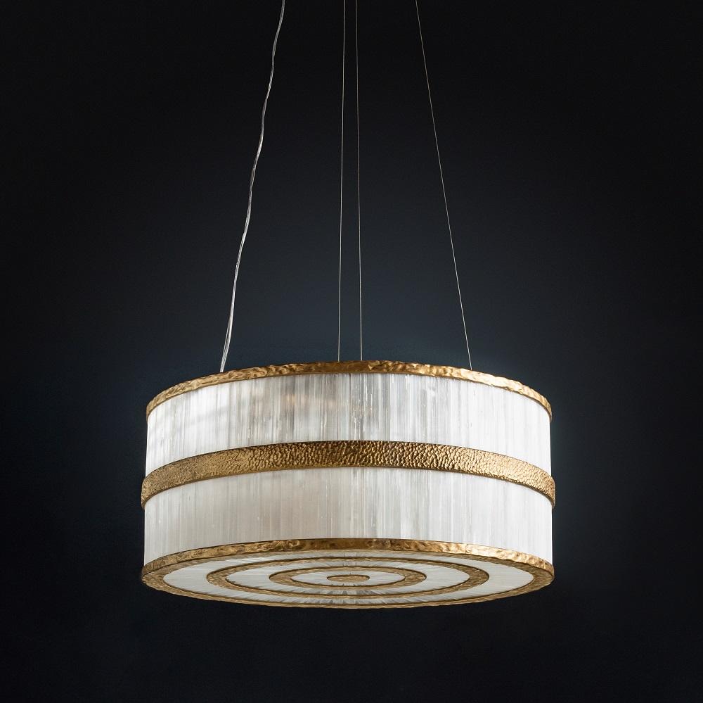 Brazilian Natural Stone Pendant Lamp III by Aver For Sale
