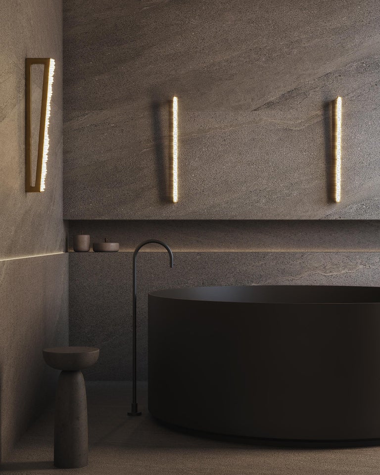 Natural Stone Wall Sconce II by Aver For Sale at 1stDibs