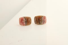 Natural Stone Men's Cufflinks Rectangle Shape Natural Stones Men's Jewelry