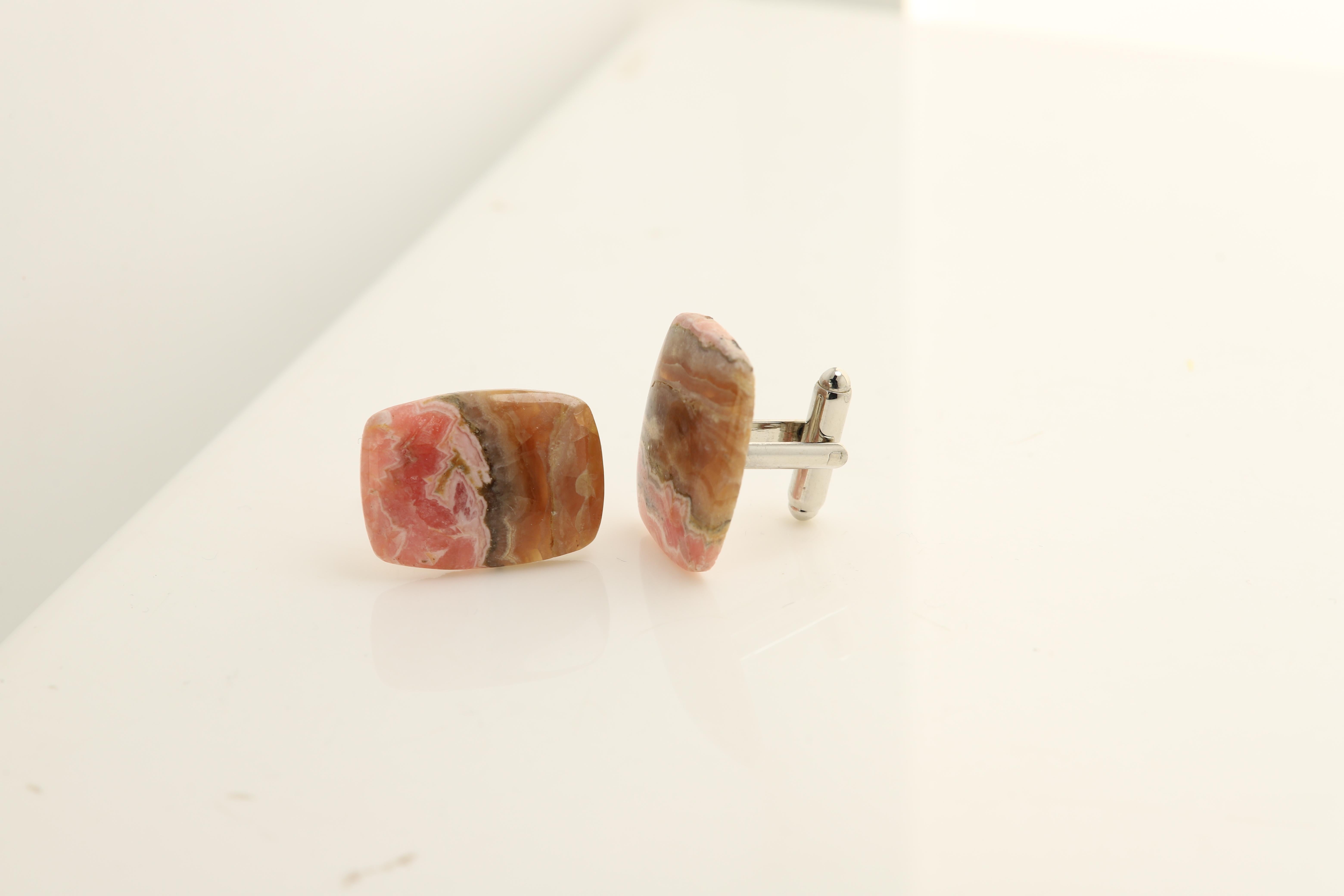 natural stone cufflinks