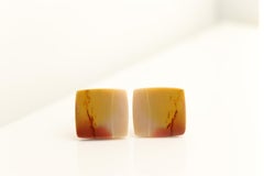 Natürlicher Naturstein Herren Manschettenknöpfe quadratische Form Naturstein Herrenschmuck