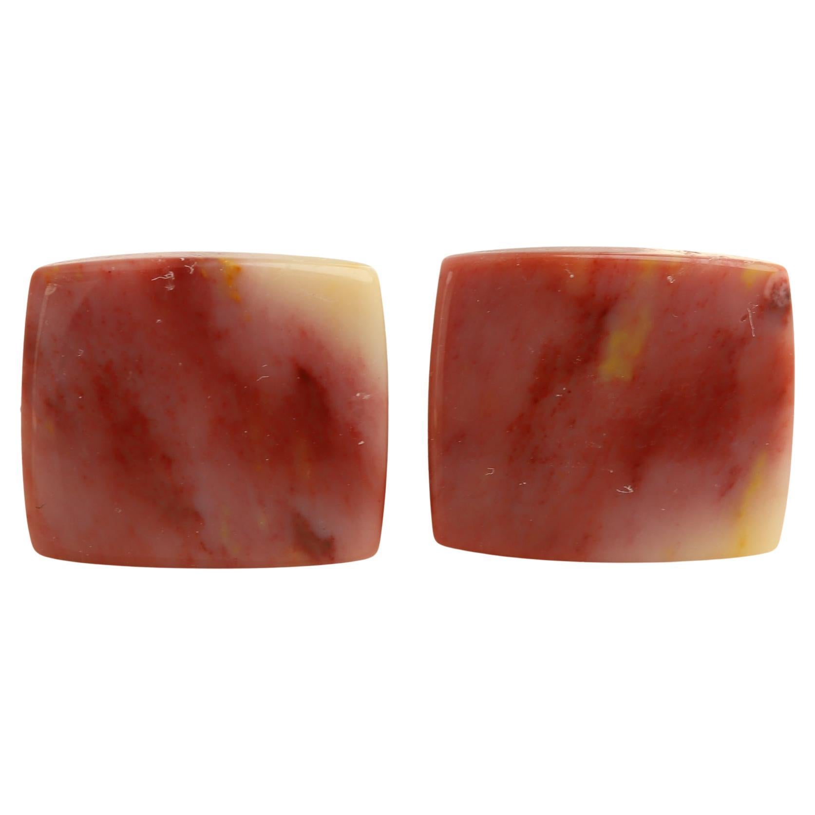 Natural Stone Men's Cufflinks Square Shape Natural Stone Men's Jewelry For Sale