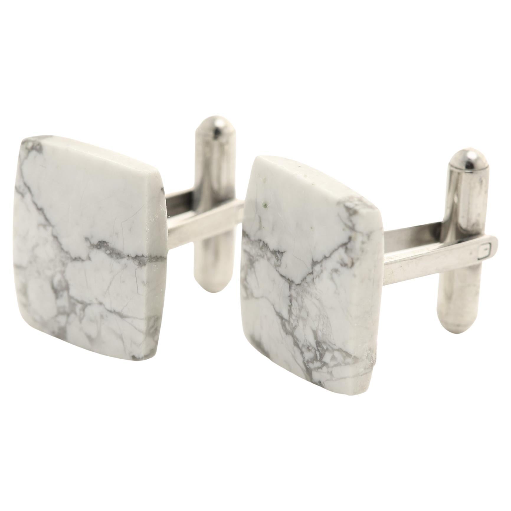 Natural Stone Men's Cufflinks Square Shape Natural Stones Men's Jewelry For Sale