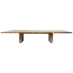 Natural Stone Shelf Brutalist Pia Manu Coffee Table