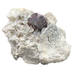 Nature splendido granato spessartite e moscovite attaccato con Matrix