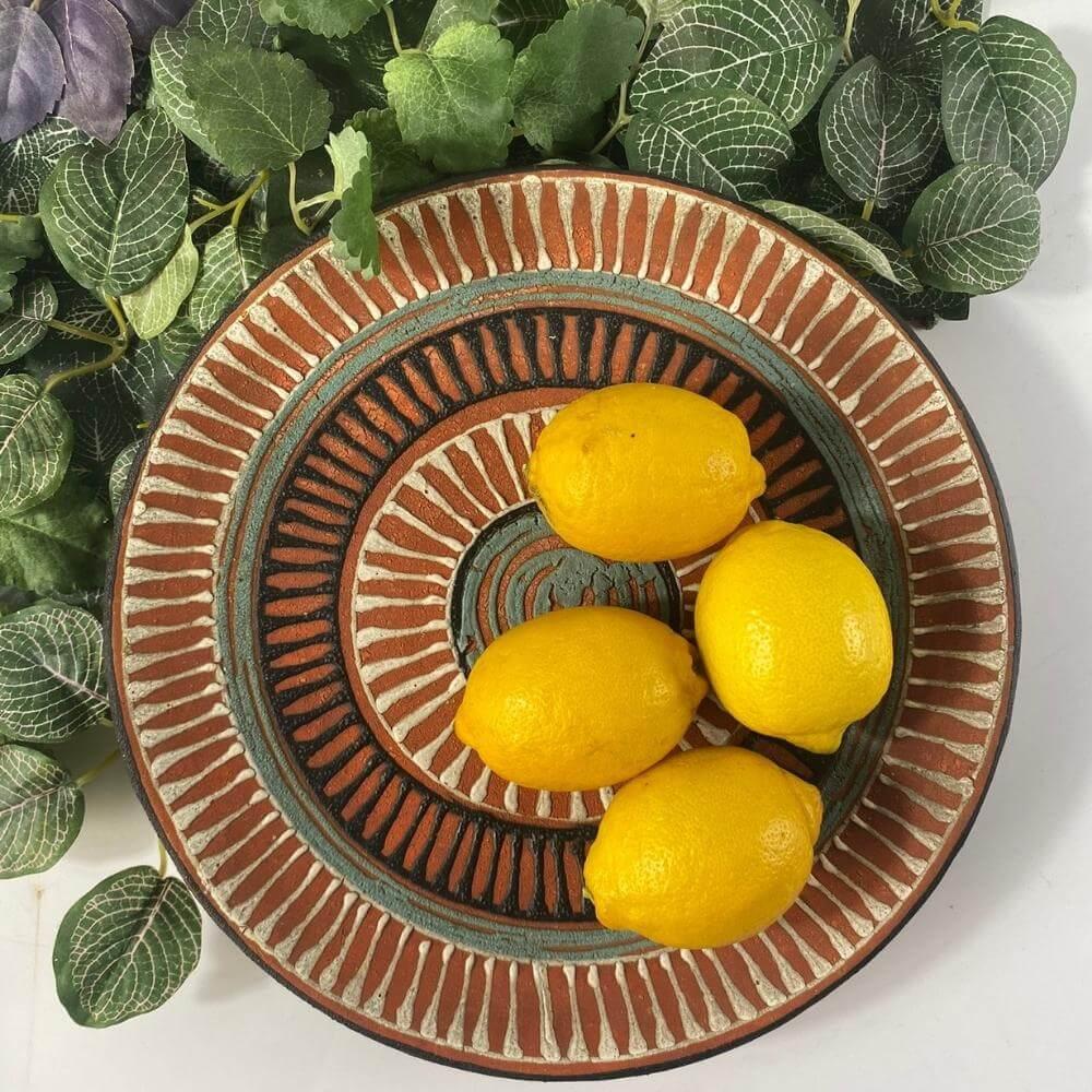 Mid-Century Modern Natural style Organic samot bowl from Europe ca. 1960