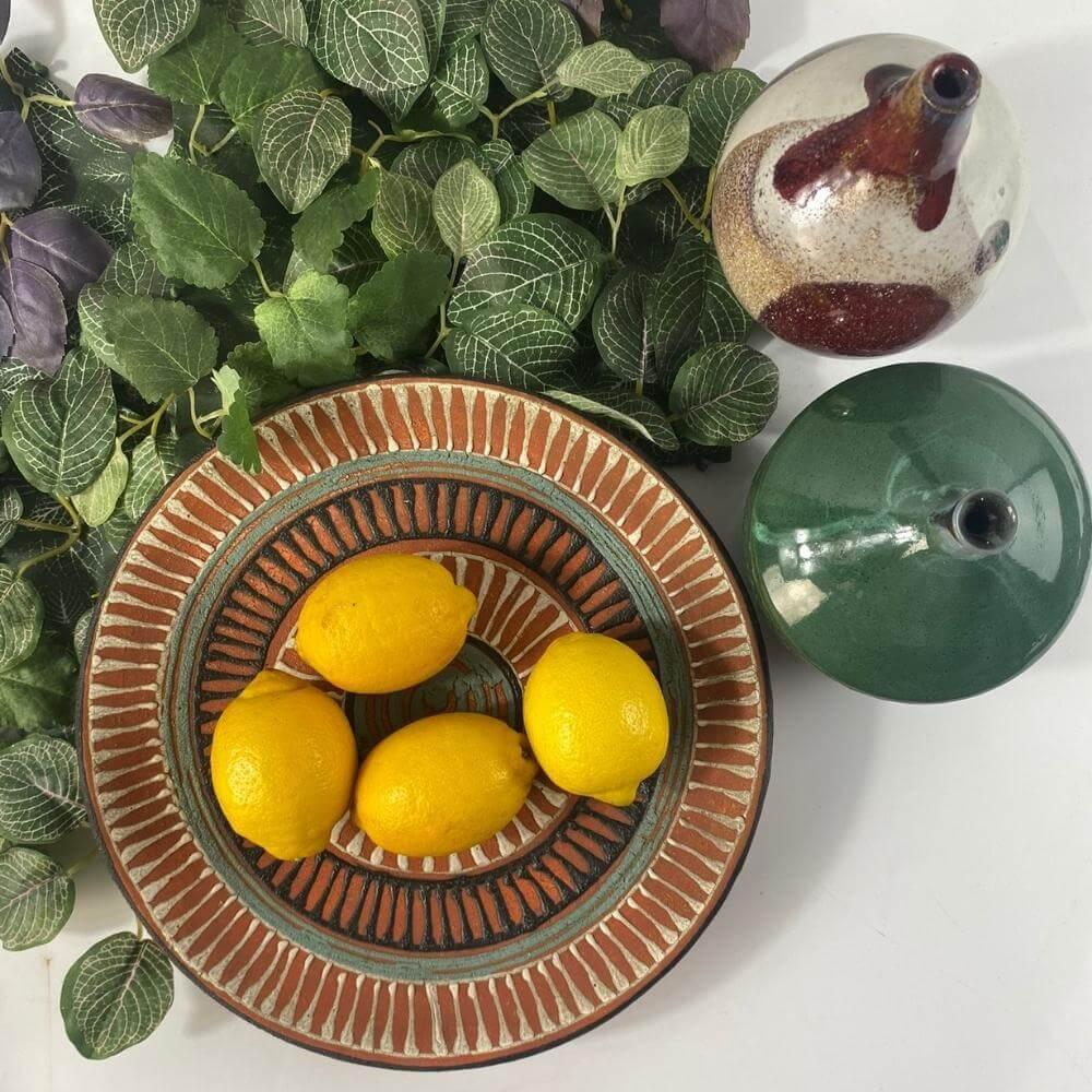 Natural style Organic samot bowl from Europe ca. 1960 In Good Condition In Budapest, HU