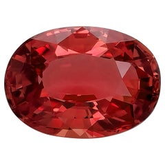 Gemma di zaffiro Padparadscha naturale color tramonto da 3,21 carati con rapporto GRS