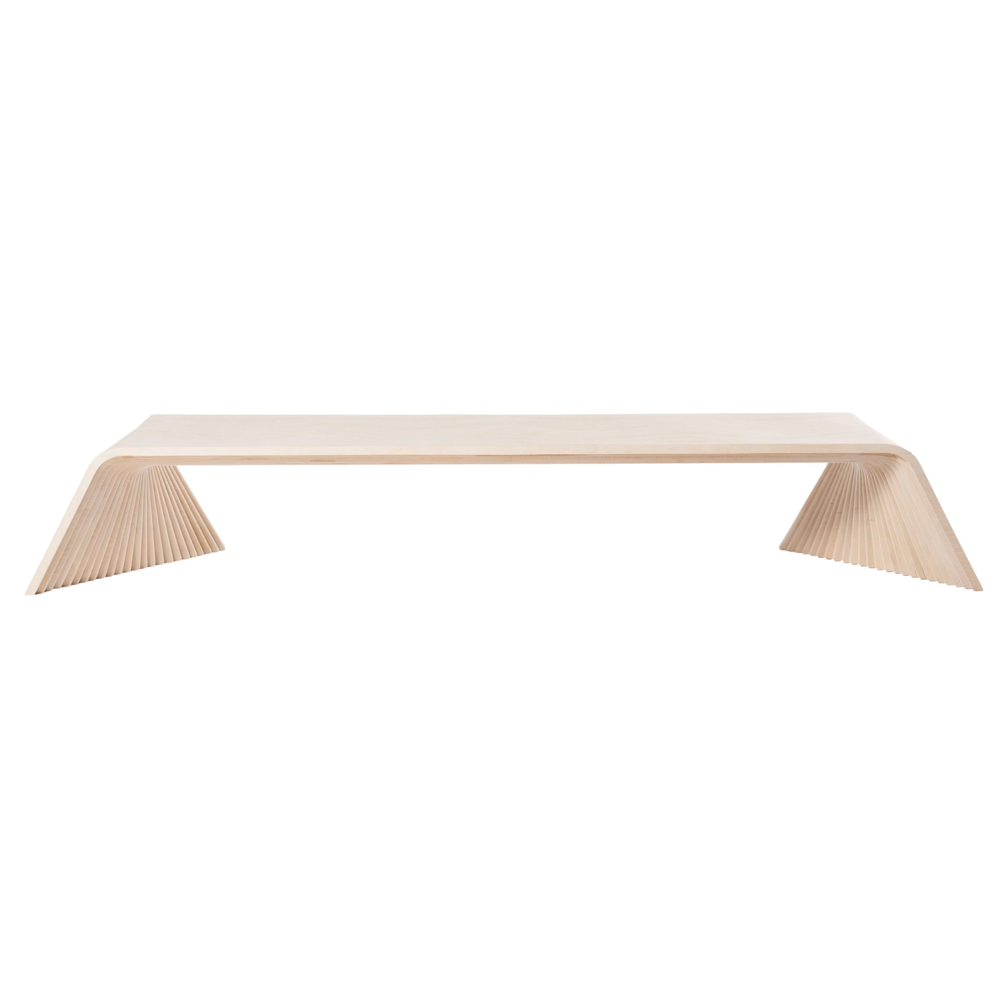 Natural Sweep Bench Large by Piegatto, a Sculptural Contemporary Bench