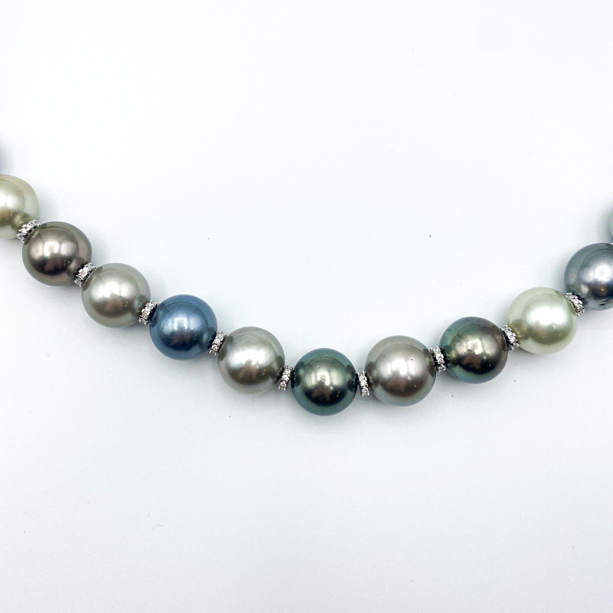 Art Deco Natural Tahitian Pearls Necklace