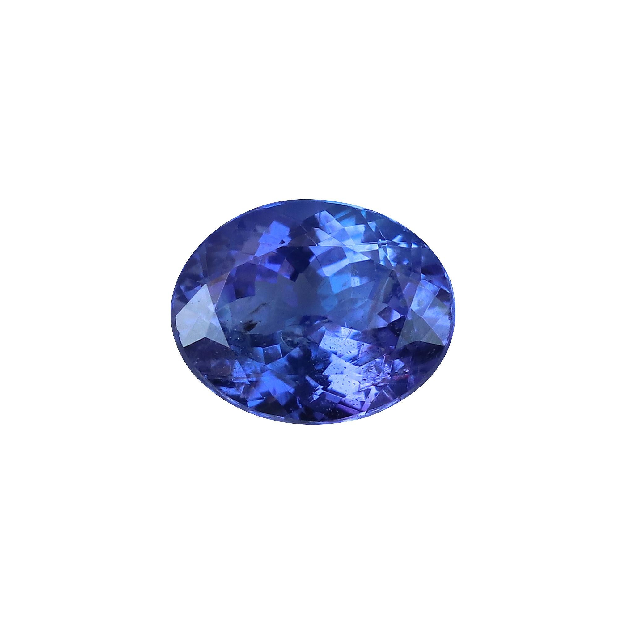 Natural Tanzanite 10x8mm 3.31 Cts Oval AAAA Loose Gemstone December Birthstone In New Condition For Sale In New York, NY