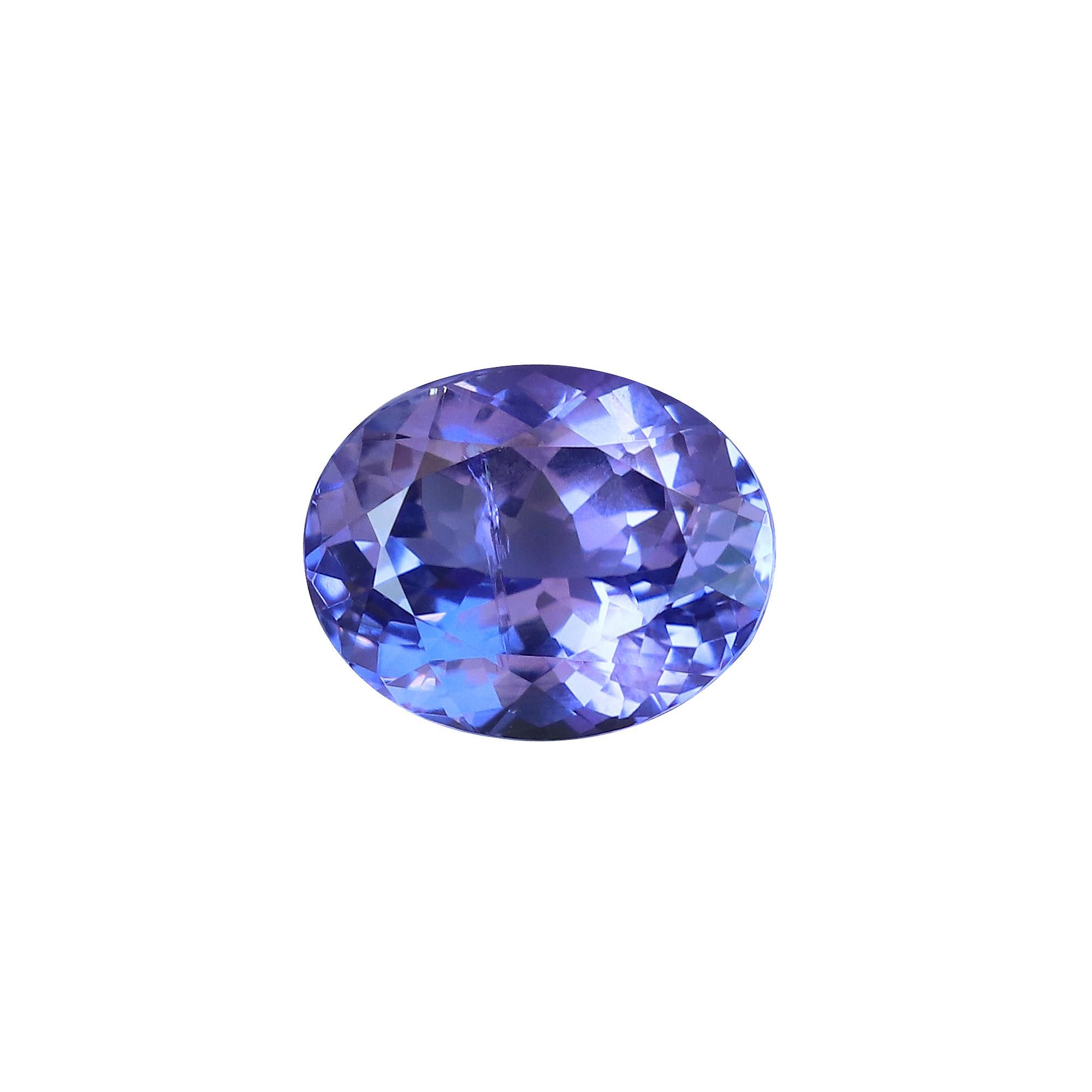 Natural Tanzanite 10x8mm AAA Oval Loose Gemstone December Birthstone 3.70 Cts In New Condition For Sale In New York, NY