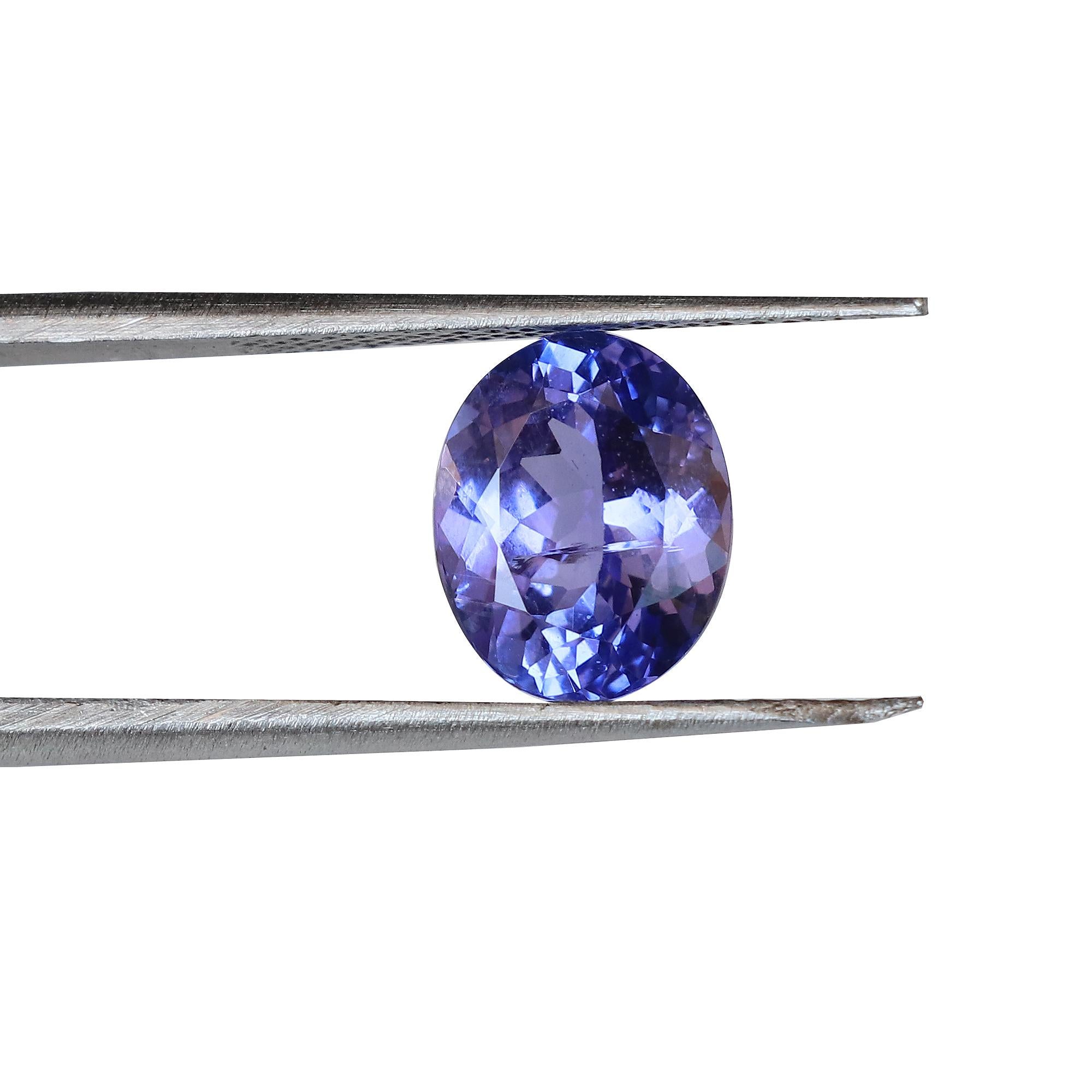 Natural Tanzanite 10x8mm AAA Oval Loose Gemstone December Birthstone 3.70 Cts For Sale 1
