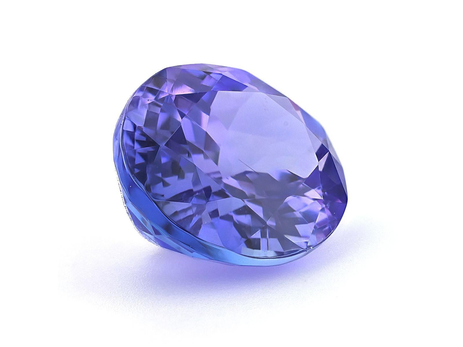 Art déco Tanzanite naturelle taille ovale facettée de 10 x 8 mm, pierre non sertie de 2,89 carats en vente