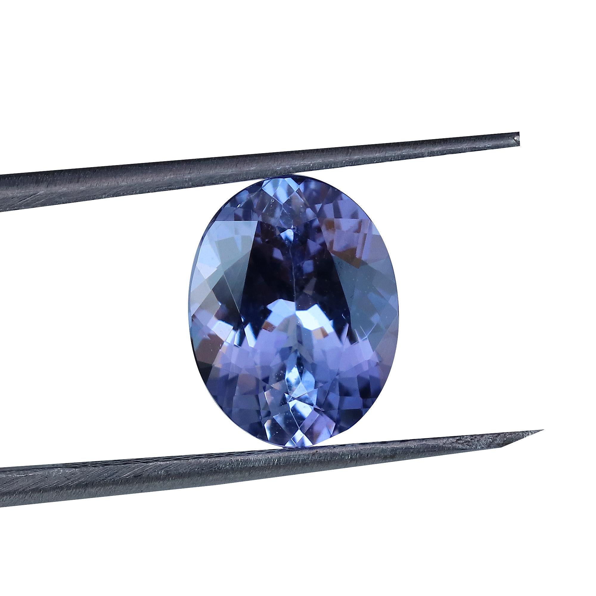 Oval Cut Natural Tanzanite 12x10mm 4.83 Cts Oval AA Loose Gemstone December Birthstone For Sale