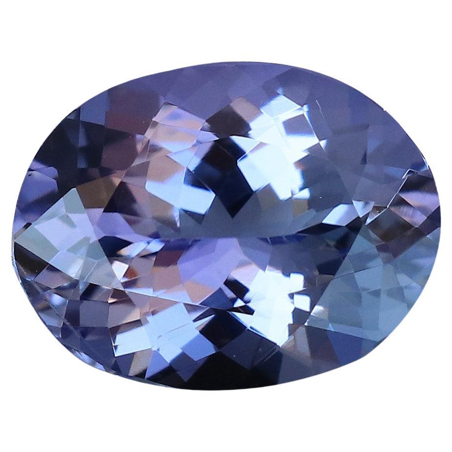 Natural Tanzanite 12x10mm 4.83 Cts Oval AA Loose Gemstone December Birthstone For Sale