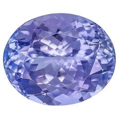Tanzanite naturelle ovale non sertie de 12 x 10 mm, pierre de naissance de décembre 4,5 carats