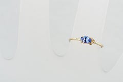 Natural Tanzanite 14k Gold Ring, Tanzanite Diamond Engagement Ring