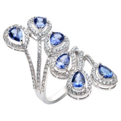 Natural Tanzanite 2.59 Carats and 1.13 Carats Diamond in 14k Gold