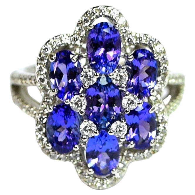 Vintage 925 Sterling Silver Bridal Engagement Silver Ring For Women