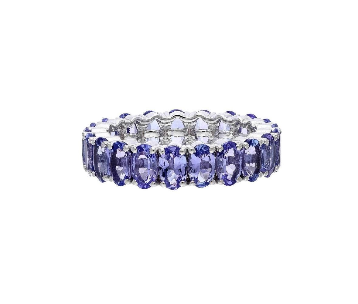 Women's Natural tanzanite 5.11cts ring in 18k gold