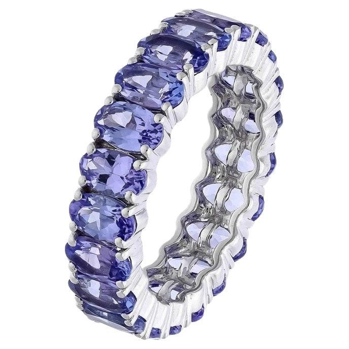 Natural tanzanite 5.11cts ring in 18k gold