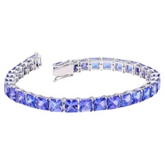 Natural tanzanite 7.27cts bracelet in 18k gold