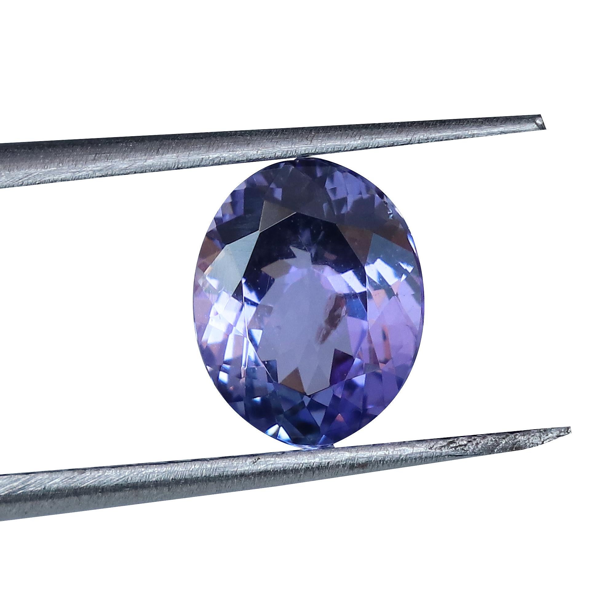 Nature Tanzanite 7x9 mm 2,10 carati ovale 3A Gemma sciolta Dicembre Birthstone in vendita 1