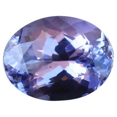 Tanzanite naturelle non sertie 8 x 11 mm, pierre de naissance de décembre 4,24 carats AAA ovale