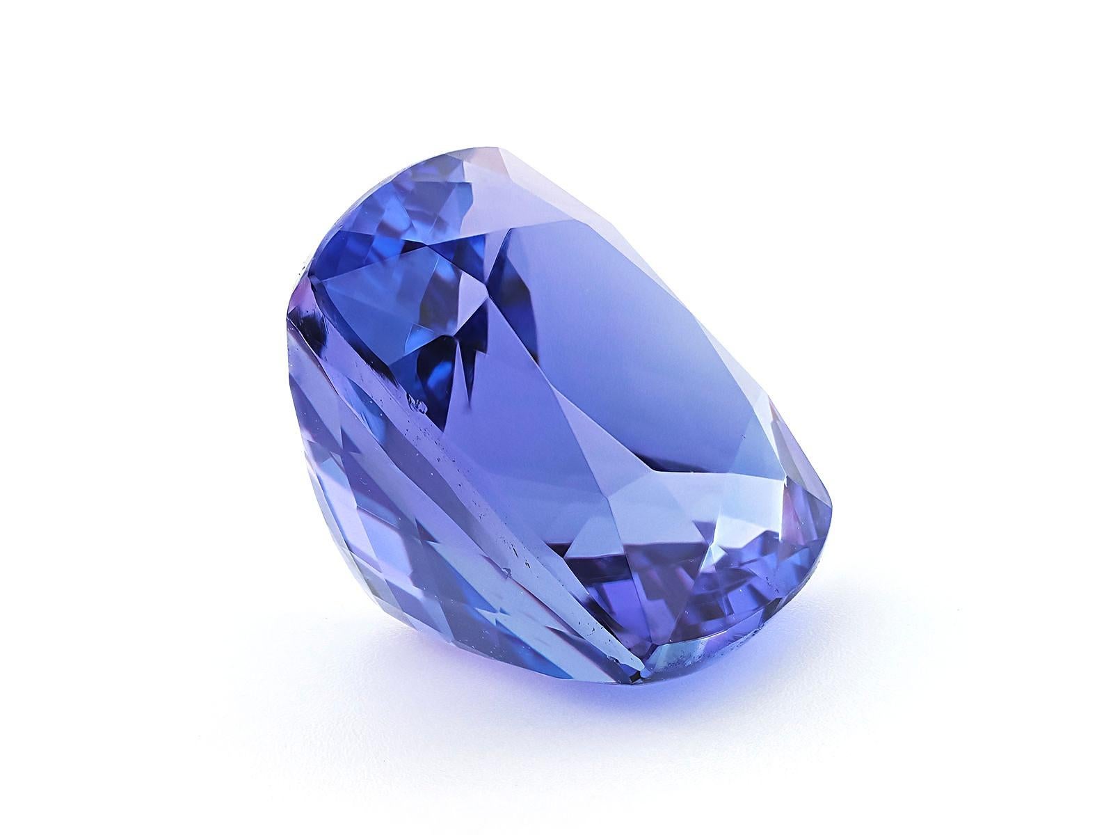 Art déco Nature Tanzanite 8x8mm taille à facettes AAAA couleur coussin 2.48 cts Loose Gemstone en vente