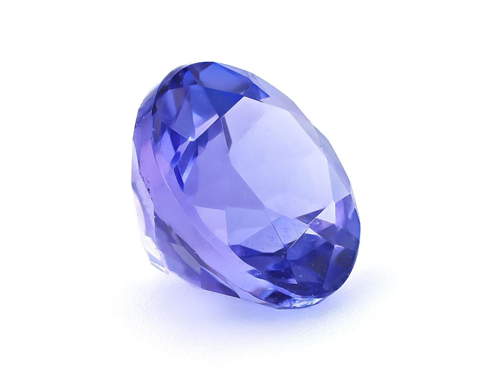 Art Deco Natural Tanzanite 8x8mm Faceted Cut AAAA Color Round 2.35 cts Loose Gemstone For Sale