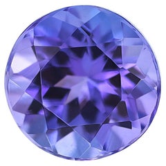 Natürlicher Tansanit 8x8mm Facettenschliff AAAA Farbe rund 2,35 cts Loser Edelstein