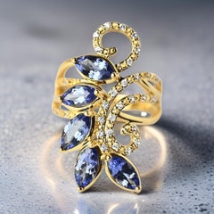 Natural Tanzanite 925 Sterling Silver Ring December Birthstone Jewelry Gift Her