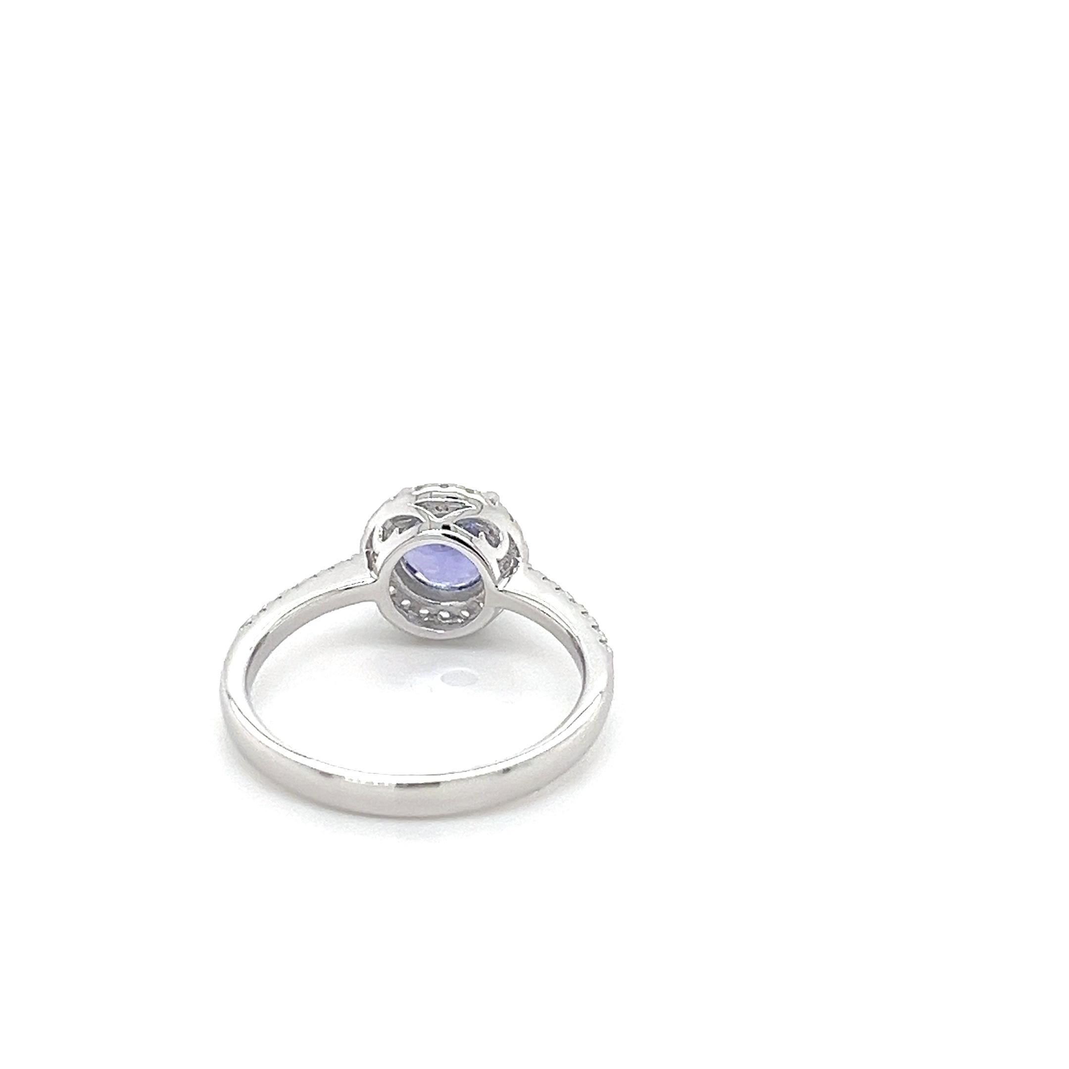 Tanzanita natural Anillo de plata de ley 925 Piedra de nacimiento de diciembre Joyería Regalo para ella en Nuevo estado para la venta en New York, NY