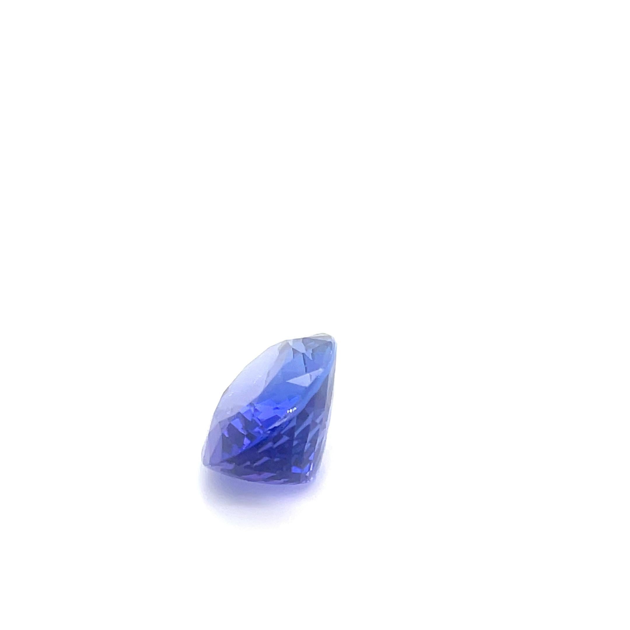 Taglio ovale Nature Tanzanite AAAA Colore Ovale 20,4 Carati Gemma Sciolta Dicembre Birthstone in vendita