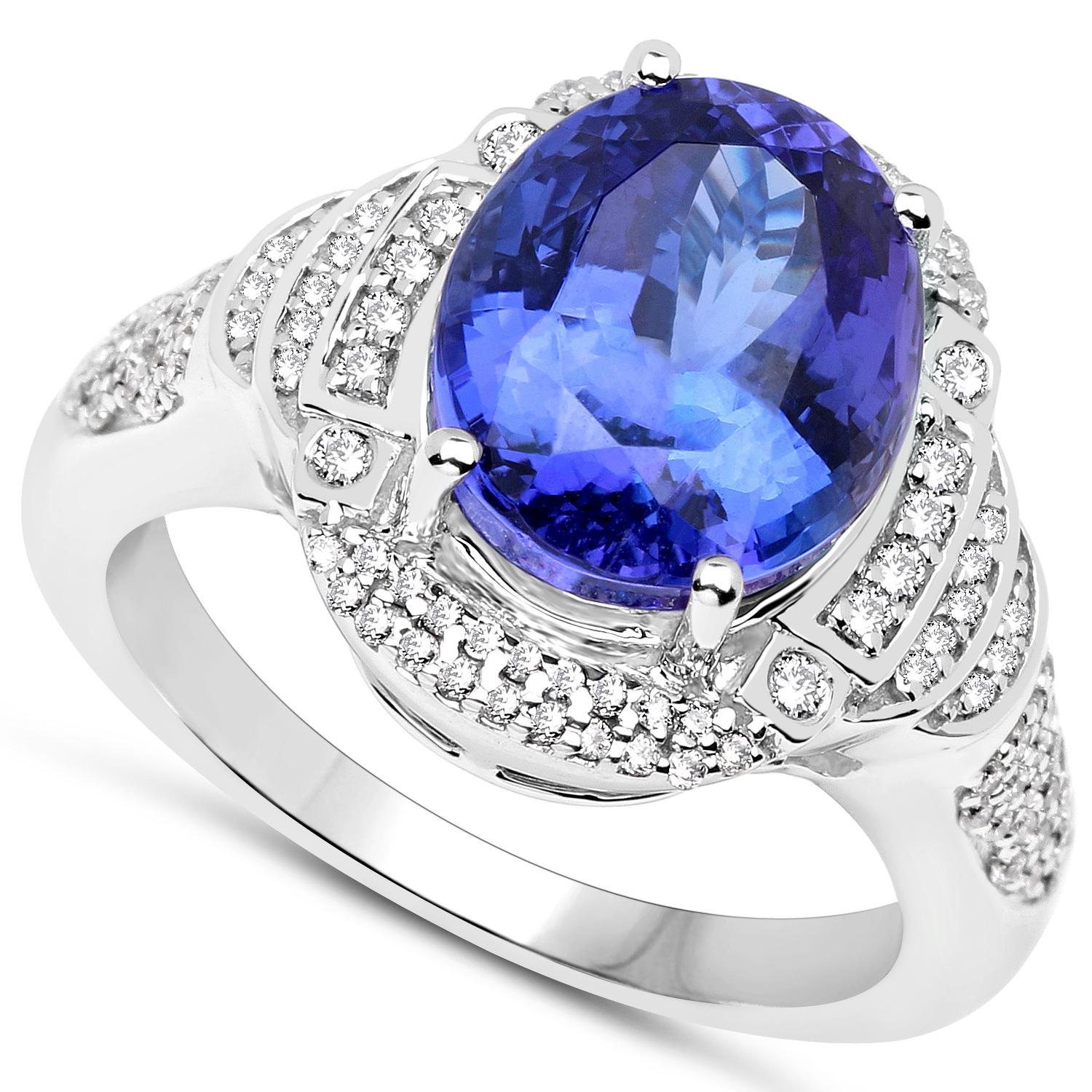 It comes with the appraisal by GIA GG/AJP
Tanzanite = 6.05 Carat (12 x 10 mm)
Cut: Oval
Diamonds = 0.40 Carats
Diamonds Quantity: 118
Metal: 14K White Gold
Ring Size: 7* US
*It can be resized complimentary