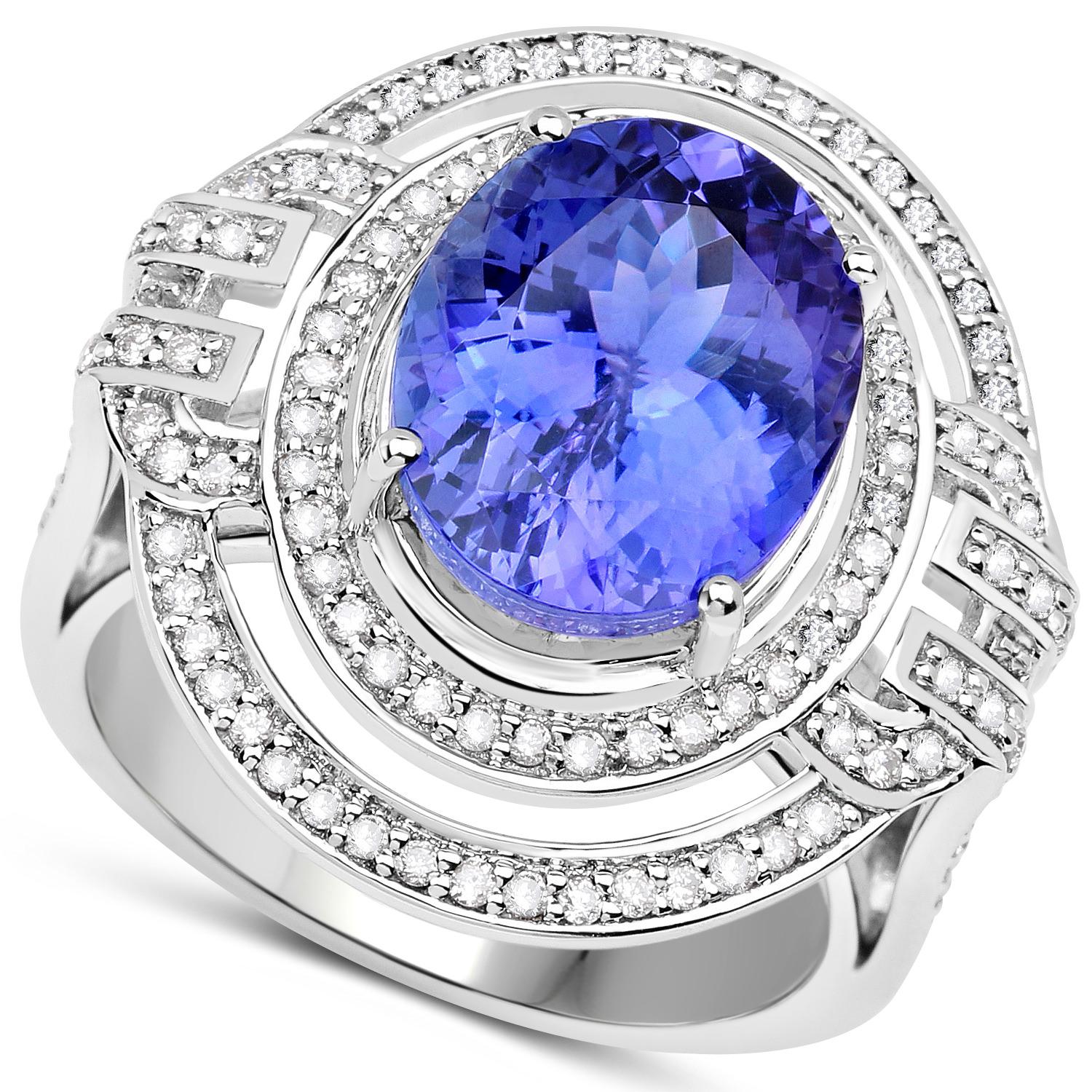 It comes with the appraisal by GIA GG/AJP
Tanzanite = 6.25 Carat (12.5 x 10 mm)
Cut: Oval
Diamonds = 0.60 Carats
Diamonds Quantity: 118
Metal: 14K White Gold
Ring Size: 7* US
*It can be resized complimentary