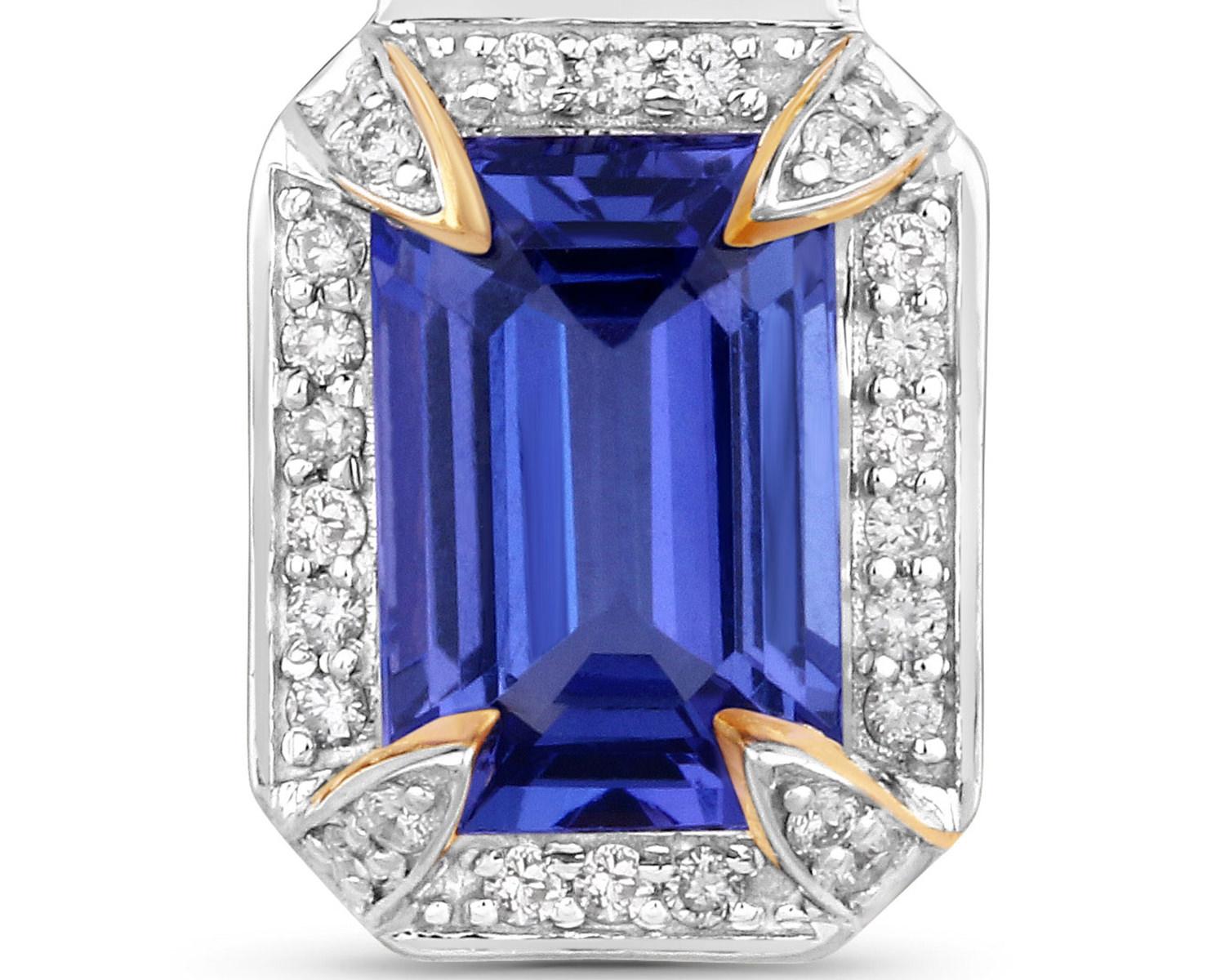 It comes with the appraisal by GIA GG/AJP
All Gemstones are Natural
Emerald Cut Tanzanite = 1.91 Carat
40 Round Diamonds = 0.17 Carats
Metal: 14K Gold