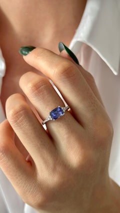 Natural Tanzanite Diamond Ring 6.25 14k Gold 1.79 TCW Certified