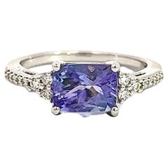 Natural Tanzanite Diamond Ring 6.25 14k Gold 1.79 TCW Certified