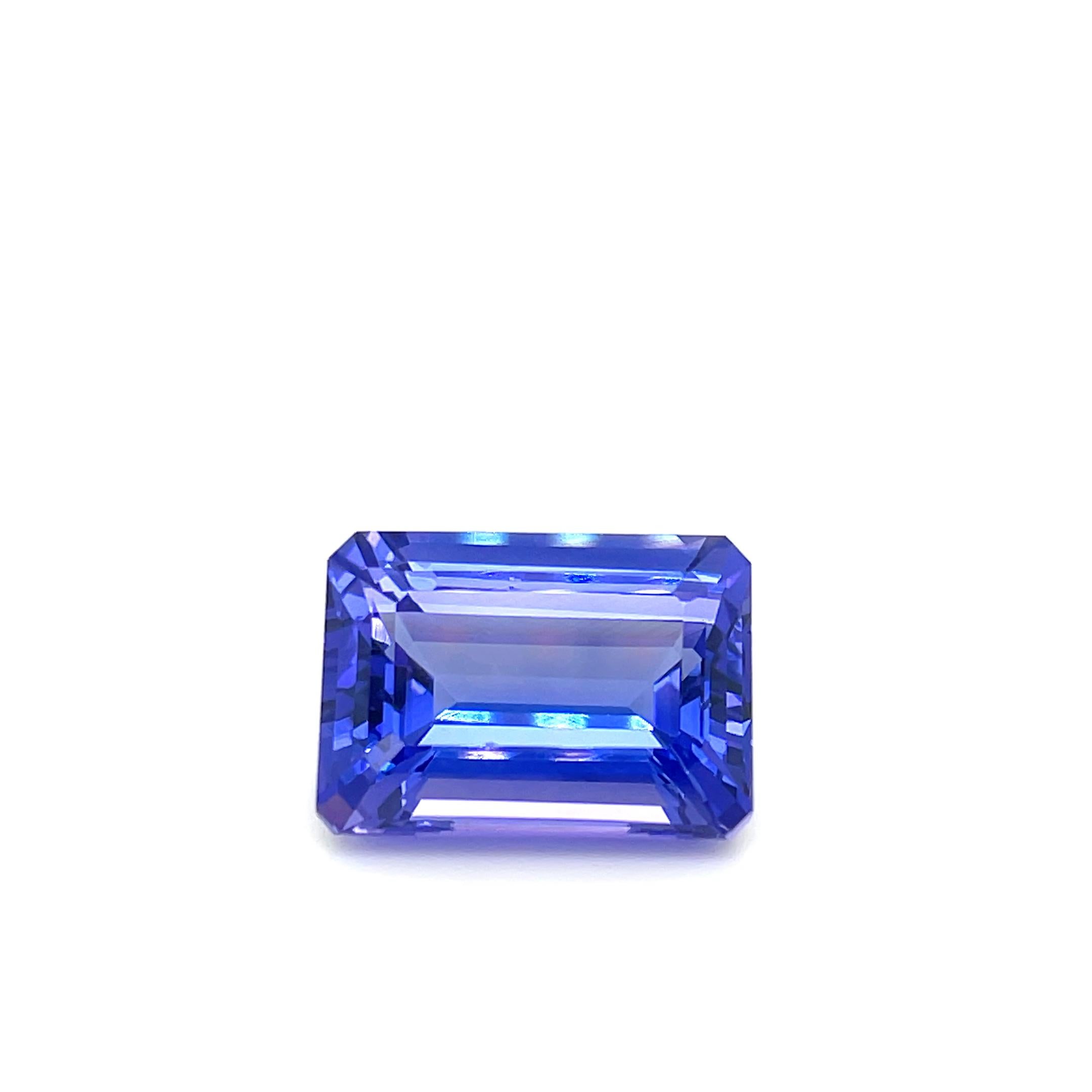Natural Tanzanite Emerald Cut 20.24 Cts AAAA December Birthstone Loose Gemstone im Zustand „Neu“ im Angebot in New York, NY