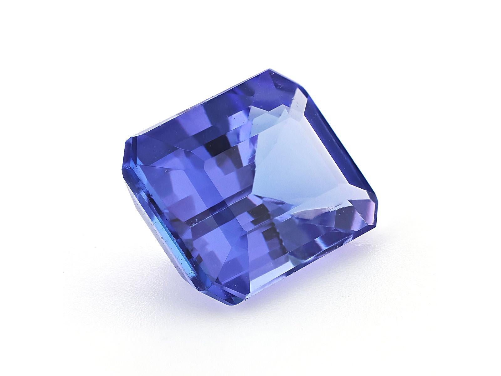 Natürlicher Tansanit Smaragd Facettenschliff Lose AAAA Edelstein Tanaznit-Schmuck (Art déco) im Angebot